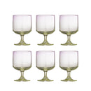 Bloomingville - Luciana Drikkeglas, Multifarvet, Glas - Ø7,5 × H12,5 cm, sæt med 6