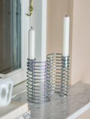 Bloomingville - Wavela Lysestage, Sølv, Jern - L15,5 × H14,5 × B7,5 cm