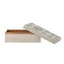 Bloomingville - Kabela Æske m/låg, Grå, Resin - L22,5 × H7,5 × B15 cm