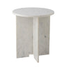 Bloomingville - Jasmia Sidebord, Hvid, Marmor - Ø46 × H53 cm