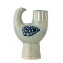 Bloomingville - Trudy Lysestage, Blå, Stentøj - L9 × H12,5 × B6 cm