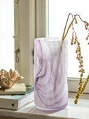 Bloomingville - Moore Vase, Lilla, Glas - Ø12 × H24,5 cm