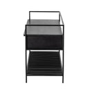 Bloomingville - Abelone Bænk, Sort, FSC® 100%, mangotræ - L102 × H58 × B40 cm