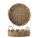 Bloomingville - Brea Serveringsbakke, Natur, Søgræs - Ø35 × H14,5 cm