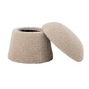 Bloomingville - Bocca Puf, Natur, polyester - Ø46 × H38 cm