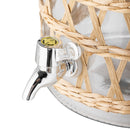Bloomingville - Manna Dispenser med tappehane, Klar, Glas - Ø19,5 × H30 cm
