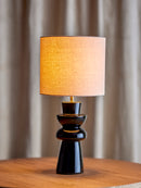 Bloomingville - Lio Bordlampe, Sort, Stentøj - Ø25 × H53 cm