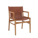 Bloomingville - Ollie Loungestol, Brun, Læder - L55 × H84 × B60 cm