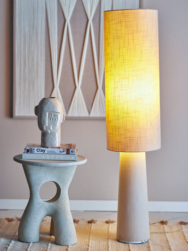 Bloomingville - Emmie Gulvlampe, Natur, Hør - Ø28 × H120 cm