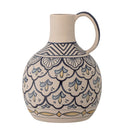 Bloomingville - Nadya Vase, Blå, Stentøj - Ø20 × H27 cm