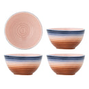 Bloomingville - Tatum Skål, Multifarvet, Stentøj - Ø12 × H6 cm, sæt med 4