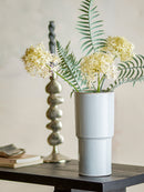 Bloomingville - Marji Vase, Hvid, Stentøj - Ø12 × H24 cm