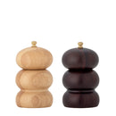 Bloomingville - Marge Salt & Peberkværn, Natur, Gummitræ - Ø7,5 × H13 cm, sæt med 2