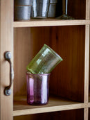 Bloomingville - Sunil Drikkeglas, Multifarvet, Glas - Ø7 × H8,5 cm, sæt med 2