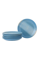 Bloomingville - Safie Tallerken, Multipak, Blå, Stentøj - Ø15 × H2 cm, sæt med 6