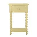 Bloomingville - Salino Sidebord, Gul, Fyrretræ - L45 × H70 × B32 cm