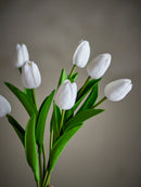 Bloomingville - Tulip Buket, Hvid, Kunstige Blomster - Ø17 × H32 cm