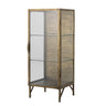 Bloomingville - Saone Skab, Messing, Hærdet glas - L45 × H110 × B40 cm