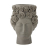 Bloomingville - Akira Vase, Grå, Stentøj - Ø21 × H30 cm