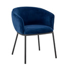 Bloomingville - Cortone Spisebordsstol, Blå, Genanvendt polyester - L60 × H76 × B63 cm
