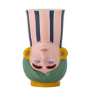 Bloomingville - Miss Jody Vase, Multifarvet, Stentøj - Ø14 × H22,5 cm