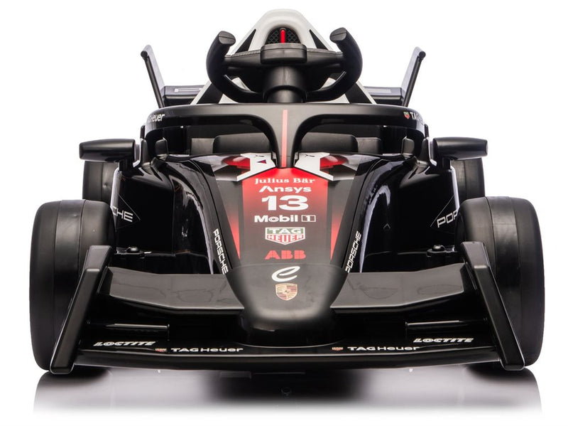 Porsche Formula E 12V Elbil til børn – Licenseret racerbil med lædersæde, musik & fjernbetjening