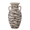 Bloomingville - Ohana Vase, Sort, Stentøj - Ø16,5 × H31 cm