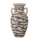 Bloomingville - Ohana Vase, Sort, Stentøj - Ø16,5 × H31 cm