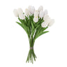 Bloomingville - Tulip Buket, Hvid, Kunstige Blomster - Ø17 × H32 cm
