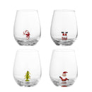 Bloomingville - Misa Drikkeglas, Multipak, Klar, Glas - Ø9 × H12 cm, sæt med 4