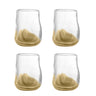 Bloomingville - Ballard Drikkeglas, Natur, Glas - Ø8 × H9 cm, sæt med 4