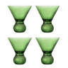 Bloomingville - Corliss Cocktailglas, Grøn, Glas - Ø9,5 × H11 cm, sæt med 4