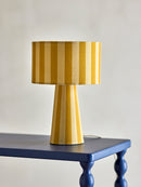 Bloomingville - Emmie Bordlampe, Gul, Hør - Ø20 × H30 cm