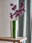 Bloomingville - Floki Vase, Grøn, Stentøj - Ø14 × H31 cm