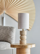 Bloomingville - Marci Bordlampe, Natur, Travertin - Ø19 × H53 cm