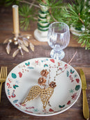 Bloomingville - Yule Serveringsfad, Natur, Stentøj - Ø28 × H4 cm