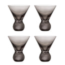 Bloomingville - Corliss Cocktailglas, Grå, Glas - Ø9,5 × H11 cm, sæt med 4