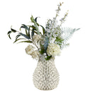 Bloomingville - Symphonie Buket, Hvid, Kunstige Blomster - Ø30 × H103 cm