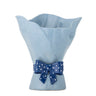 Bloomingville - Belivia Vase, Blå, Stentøj - Ø19,5 × H28,5 cm