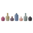 Bloomingville - Maien Vase, Multifarvet, Stentøj - Ø7 × H14 cm, sæt med 7