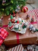 Bloomingville - Peo Ornament, Grøn, Uld - L16 × H13 × B12 cm, sæt med 6