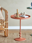 Bloomingville - Anjou Sidebord, orange, Aluminium - Ø37 × H45 cm