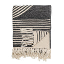 Bloomingville - Anek Plaid, Sort, Bomuld - L150 × B130 cm