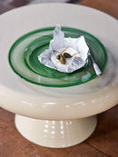 Bloomingville - Amelie Tallerken, Grøn, Glas - Ø33 × H2,5 cm, sæt med 4