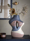 Bloomingville - Vica Vase, Brun, Stentøj - L19,5 × H27 × B11,5 cm