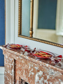 Bloomingville - Sweetie Serveringsfad, Rød, Glas - L24 × H3 × B10,5/L34 × H4 × B15 cm, sæt med 2