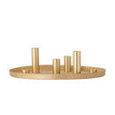 Bloomingville - Maxime Lysestage, Guld, Jern - Ø30 × H8 cm, sæt med 7