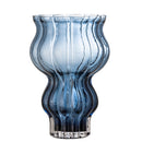 Bloomingville - Zanna Vase, Blå, Glas - Ø17,5 × H26 cm