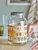 Bloomingville - Manna Dispenser med tappehane, Klar, Glas - Ø19,5 × H30 cm
