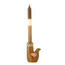 Bloomingville - Trudy Lysestage, Brun, Stentøj - L9 × H12,5 × B6 cm